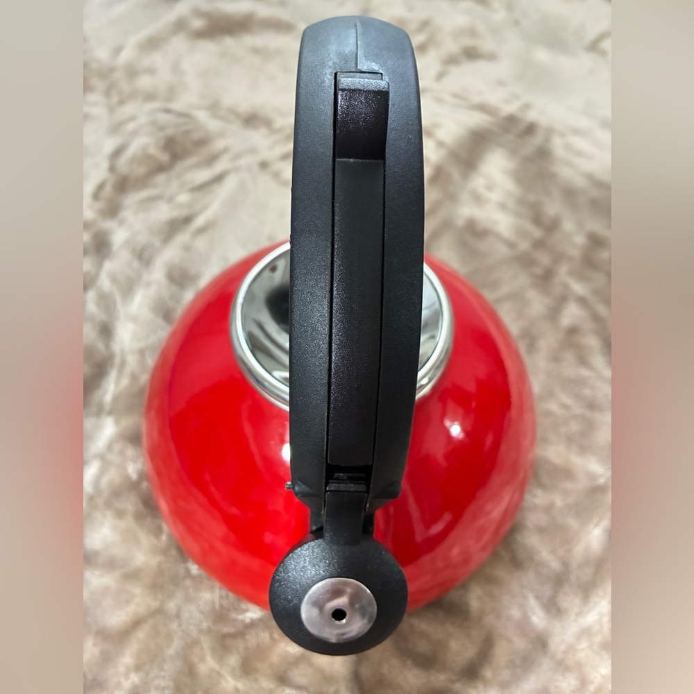 Copco Red Whistling Tea Kettle - Picture 4 of 5